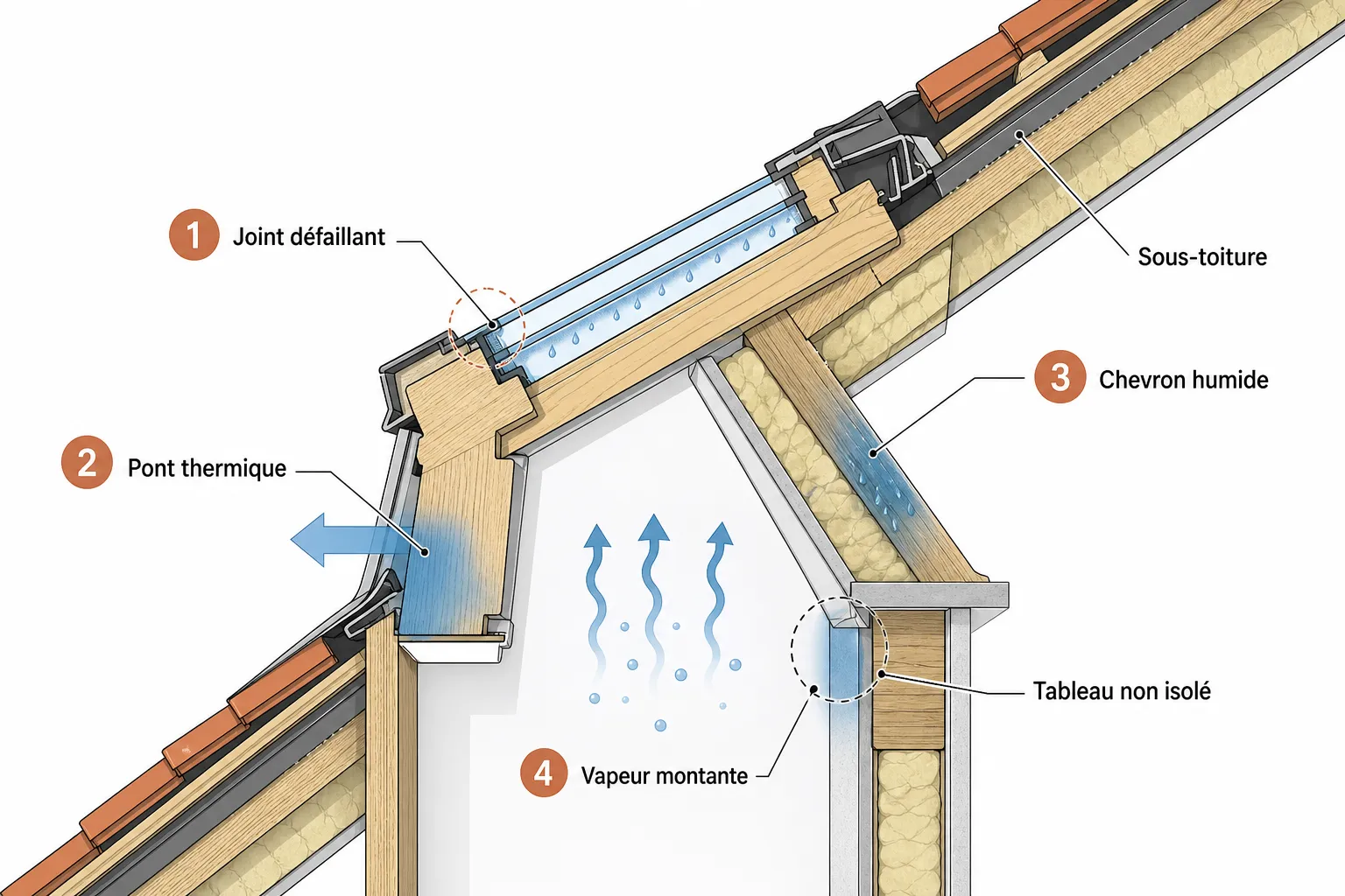 Fenêtre de toit qui condense : causes et solutions