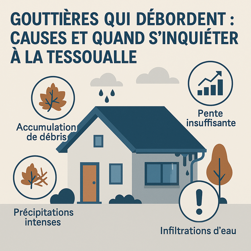 Infographie : Gouttières qui débordent : causes et quand s'inquiéter à La Tessoualle