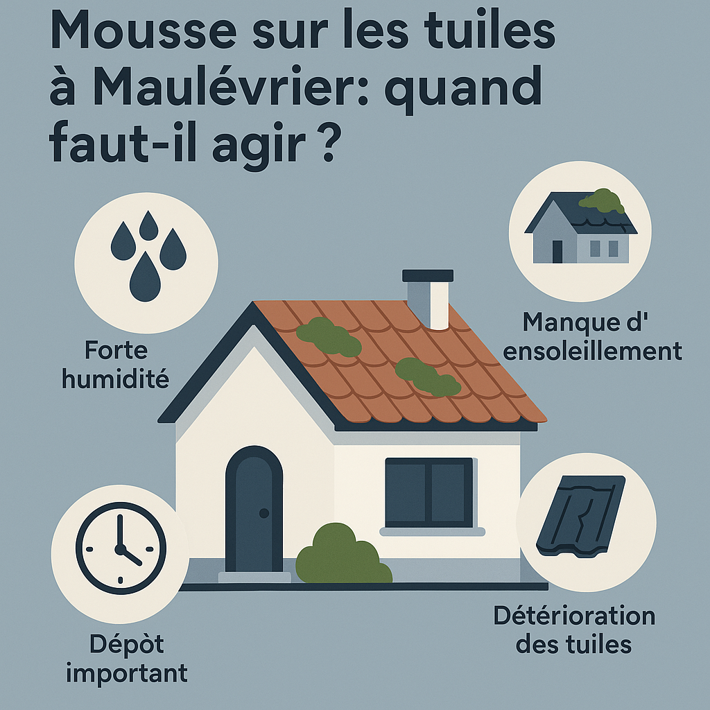 Infographie : Mousse sur les tuiles à Maulévrier : quand faut-il agir ?