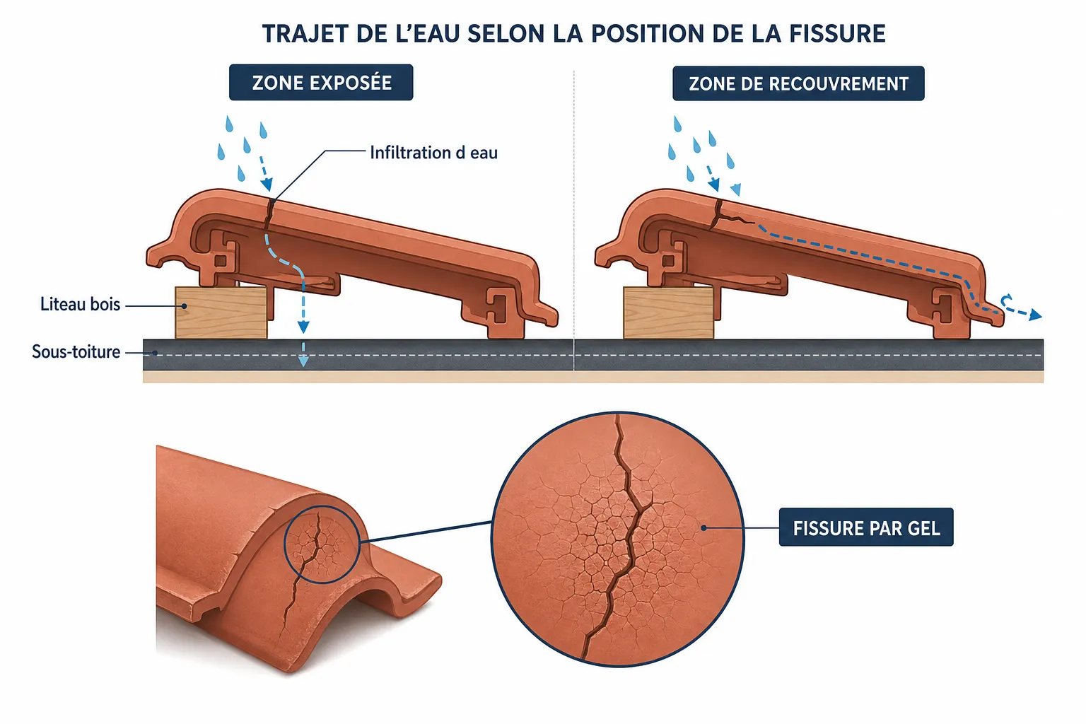 Tuiles fissurées : faut-il les changer ou attendre ?